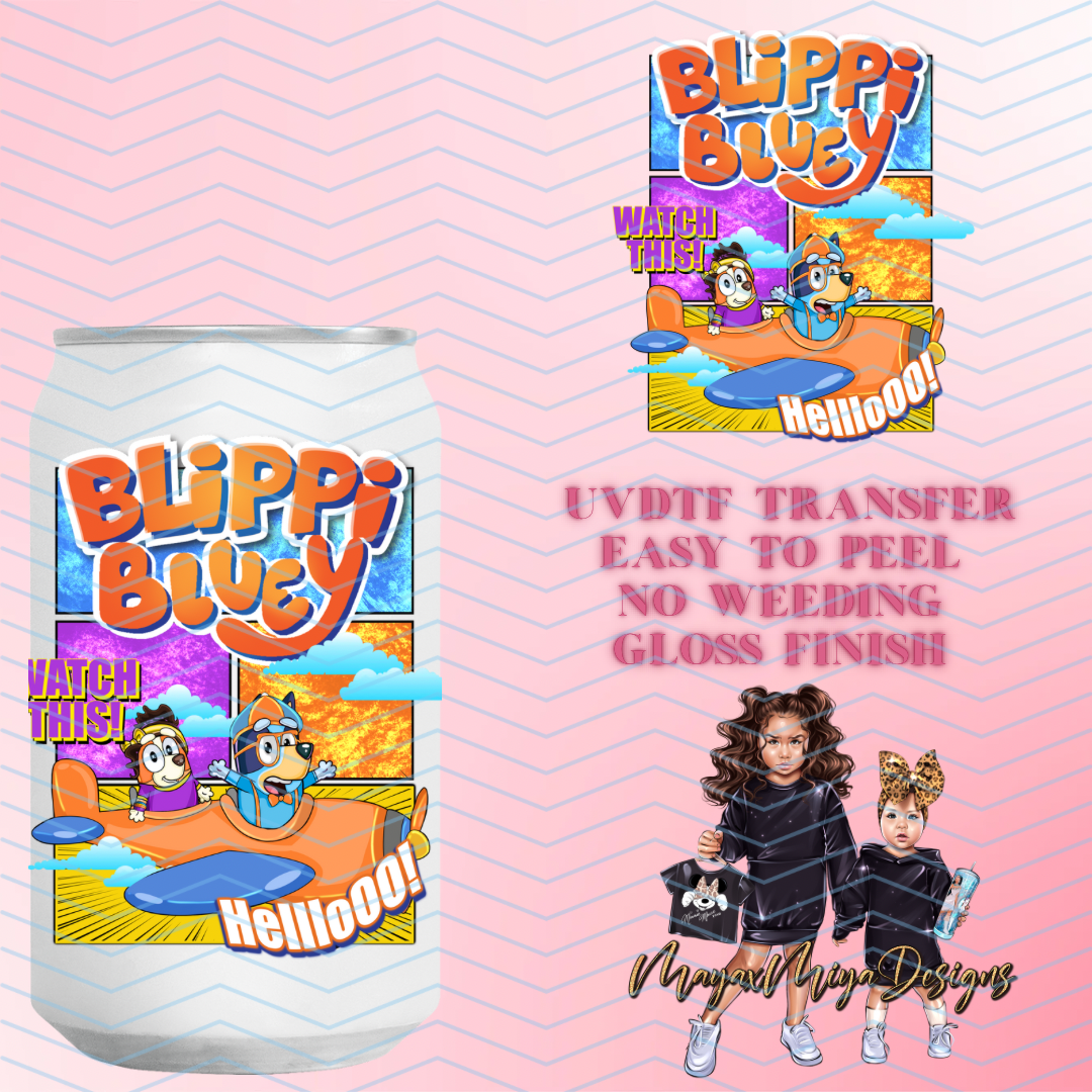 BLIPPI BLUEY UVDTF DECAL