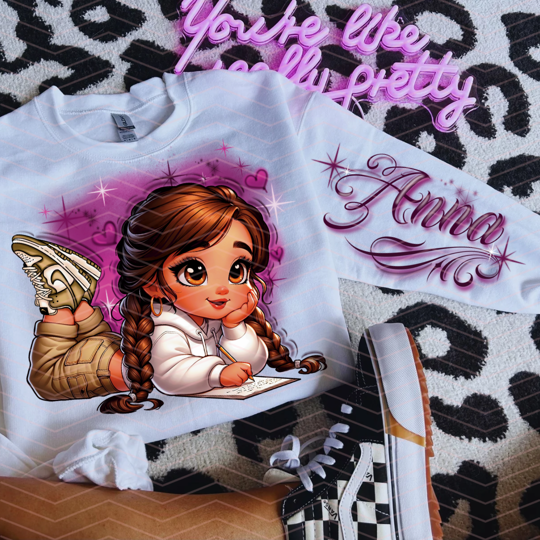 PRINCESS AN AIRBRUSH PNG WITH SLEEVE