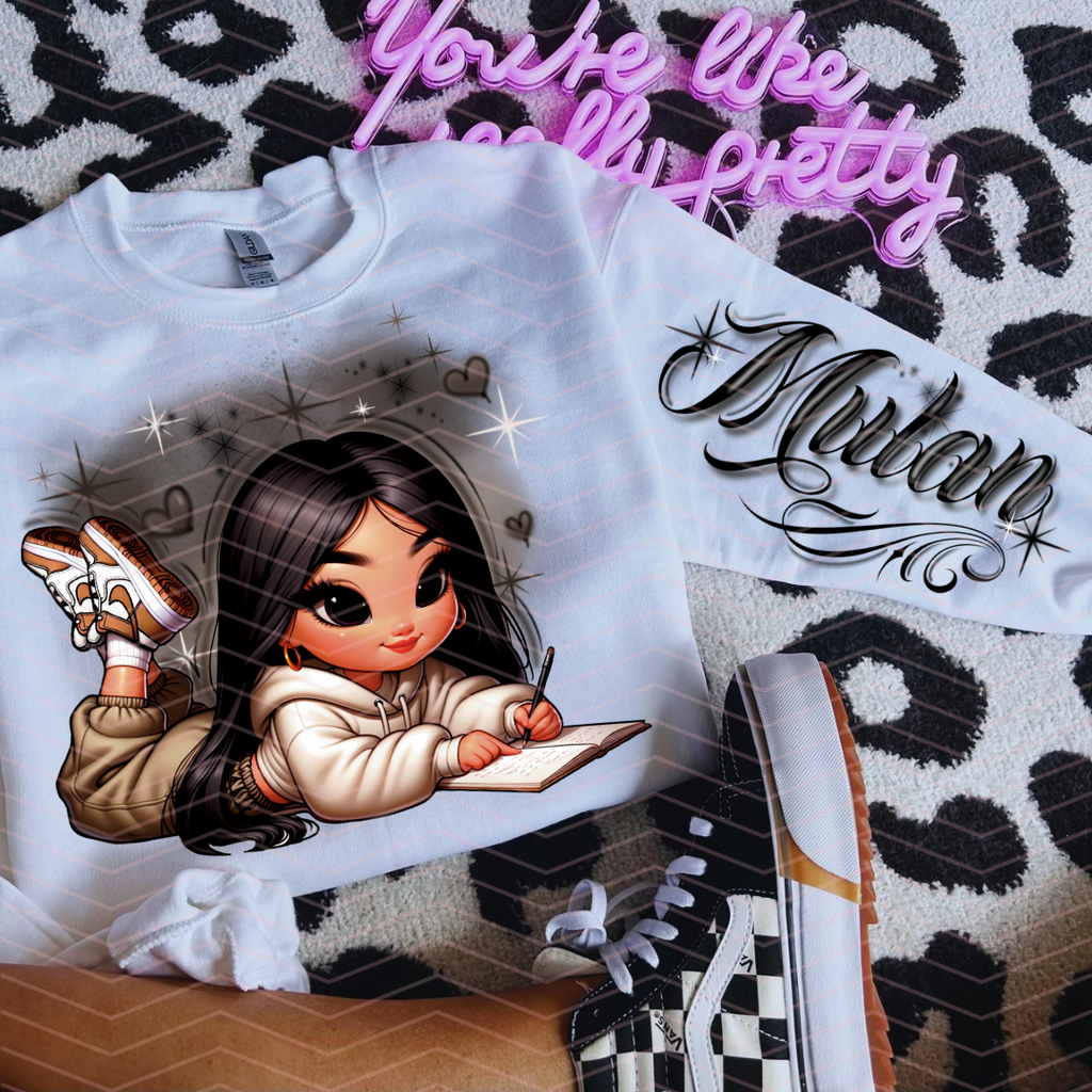 PRINCESS MLAN AIRBRUSH PNG WITH SLEEVE