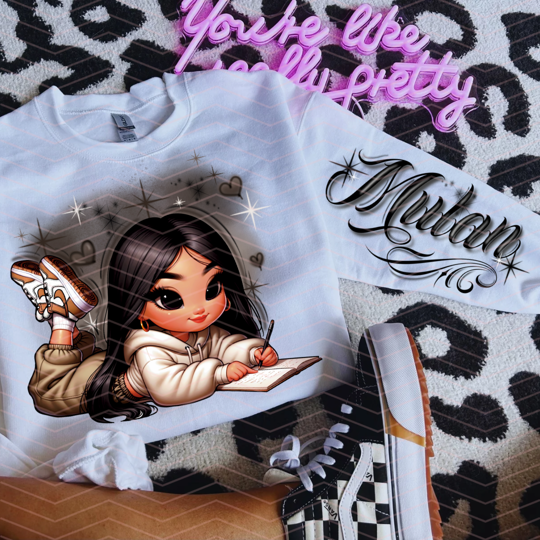PRINCESS MLAN AIRBRUSH PNG WITH SLEEVE