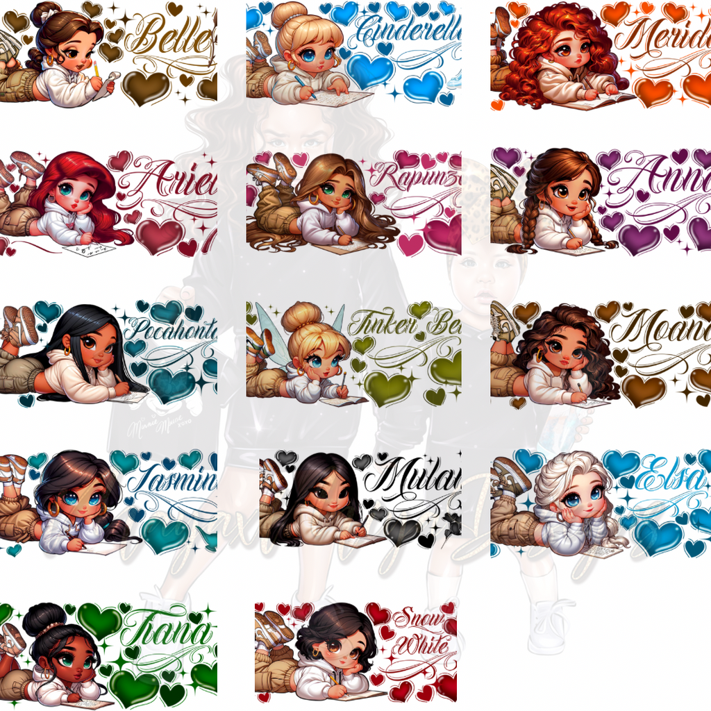 PRINCESS AIRBRUSH CUP WRAP BUNDLE PNG