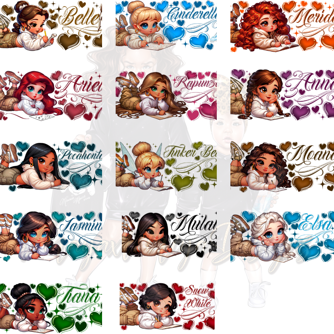 PRINCESS AIRBRUSH CUP WRAP BUNDLE PNG