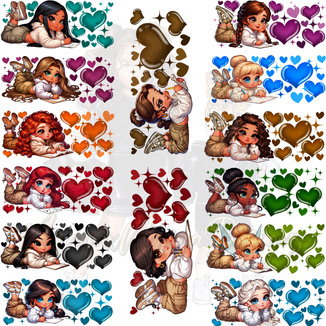 PRINCESS AIRBRUSH CUP WRAP V2 BUNDLE PNG