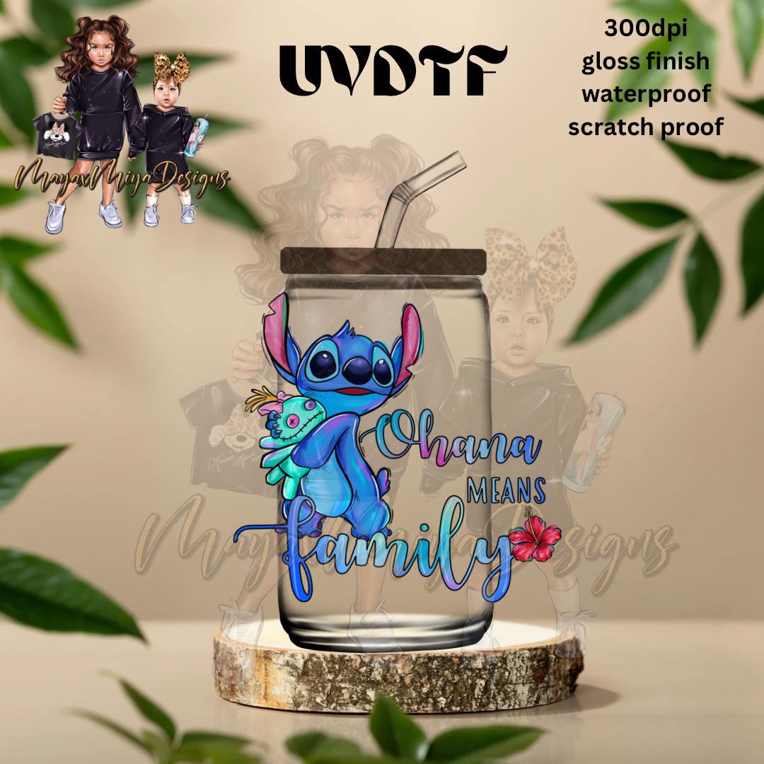 ST OHANA MEANS FAMILY UVDTF DECAL