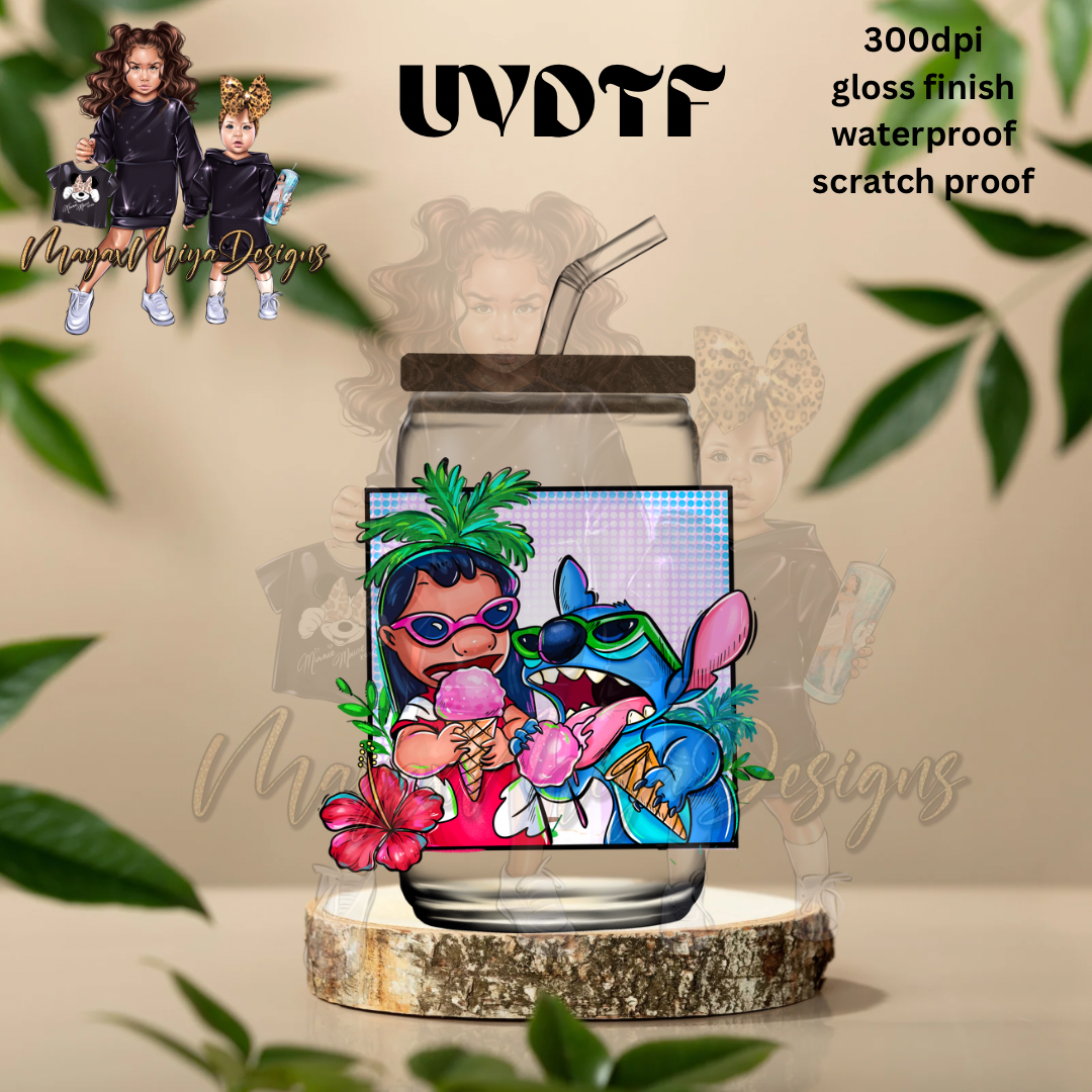 L & ST ICE CREAM FRIENDS UVDTF DECAL