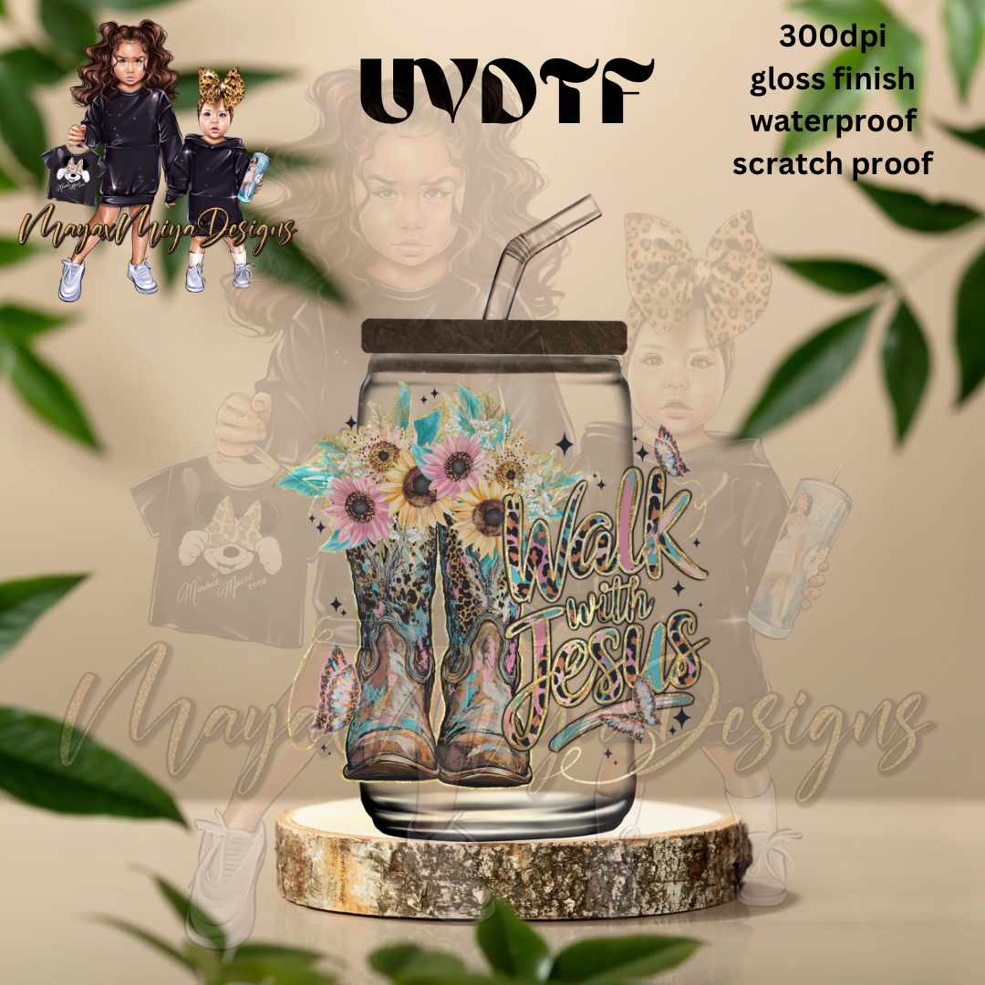 WALK WITH JESUS UVDTF DECAL