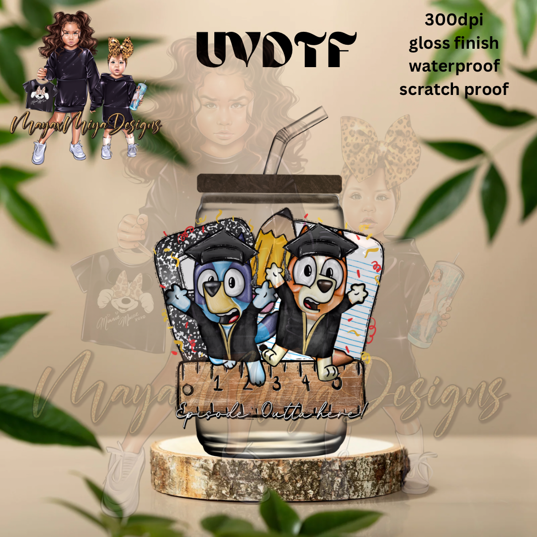 BLUE EP OUTTA HERE UVDTF DECAL