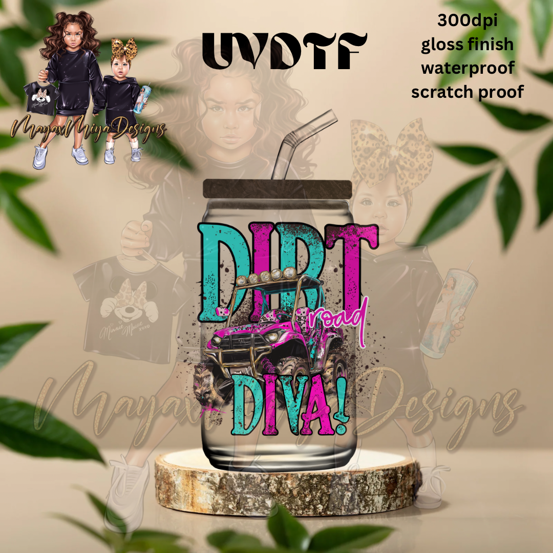 DIRT ROAD DIVA UVDTF DECAL