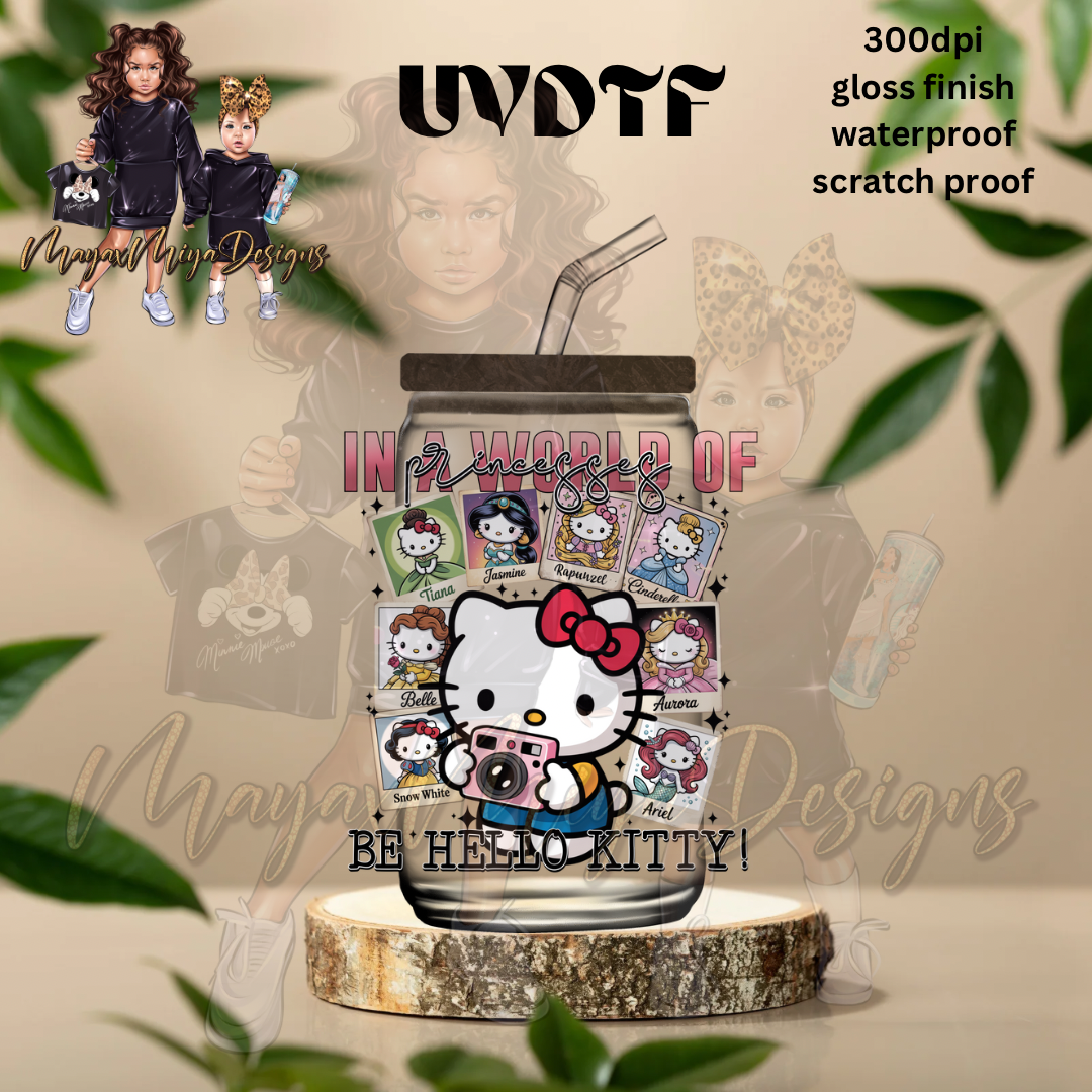 HK IN A WORLD OF PRINCESSES UVDTF DECAL
