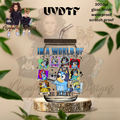 BLUE IN A WORLD OF PRINCESSES UVDTF DECAL