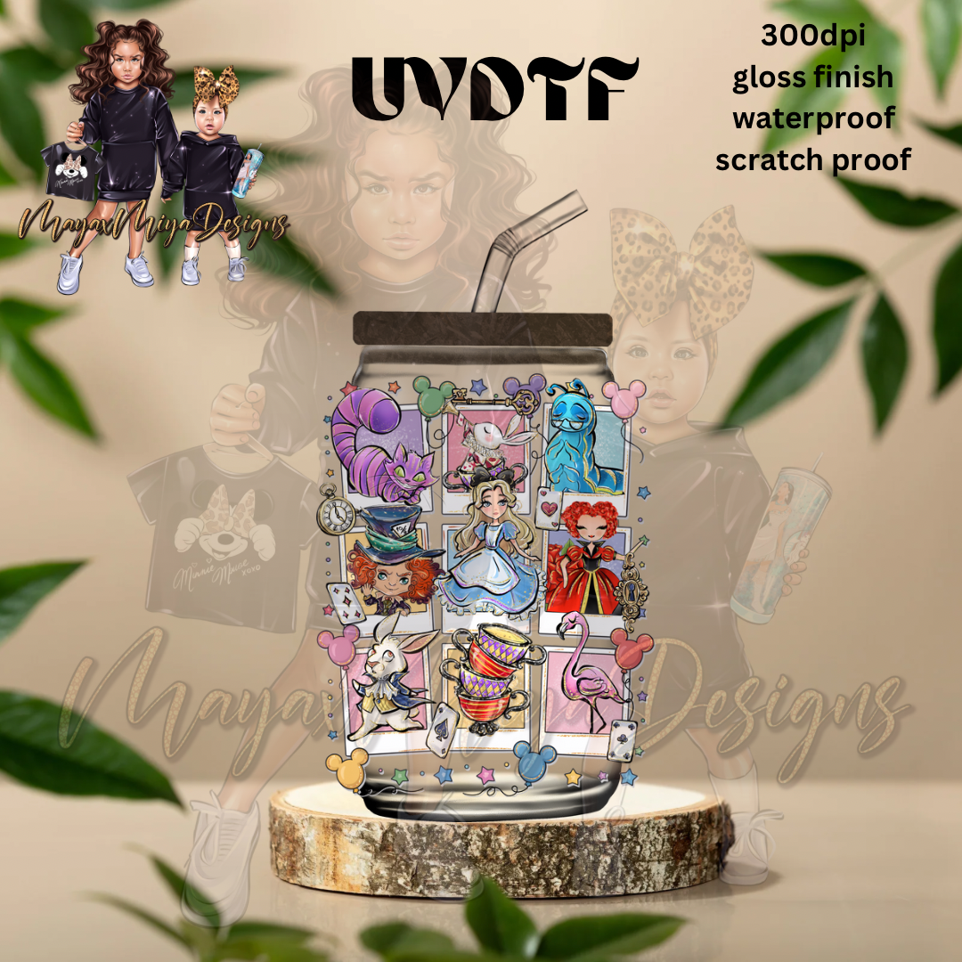 A IN WONDERLAND COLLECTION UVDTF DECAL