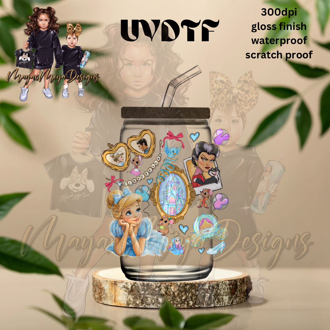 PRINCESS C MIRROR FRIENDS UVDTF DECAL