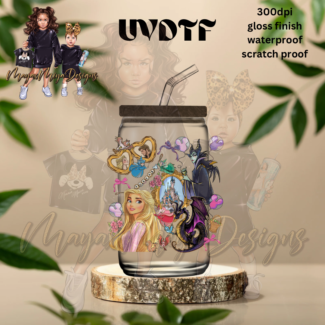 PRINCESS AUR MIRROR FRIENDS UVDTF DECAL