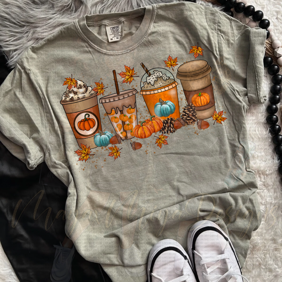 PUMKIN COFFEE DTF TRANSFERS
