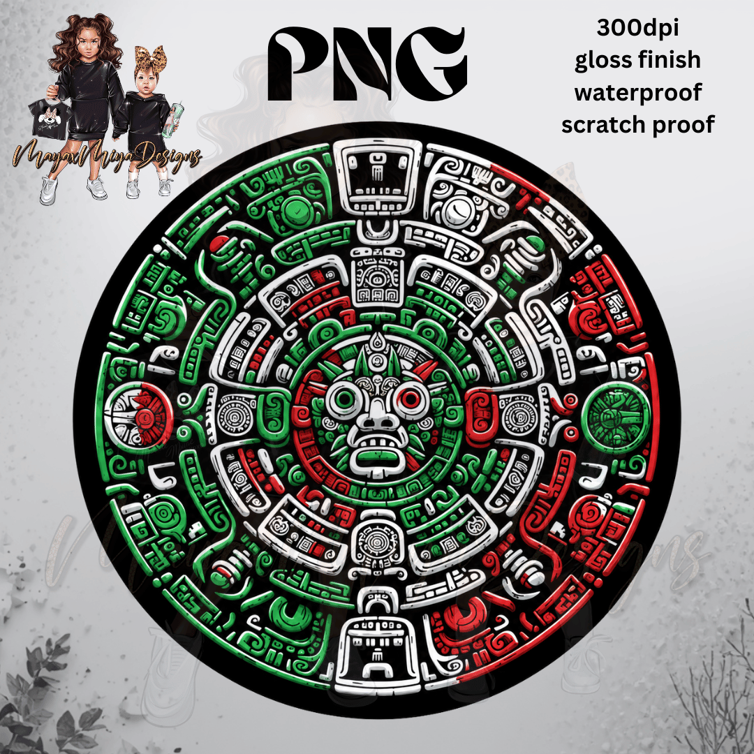 AZTEC CALNDER MEX COLORS PNG