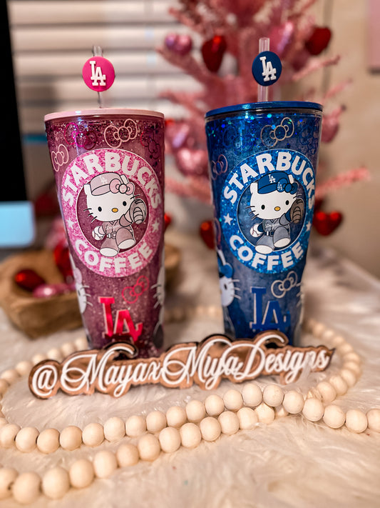 Baseball girl Snowglobe Tumbler