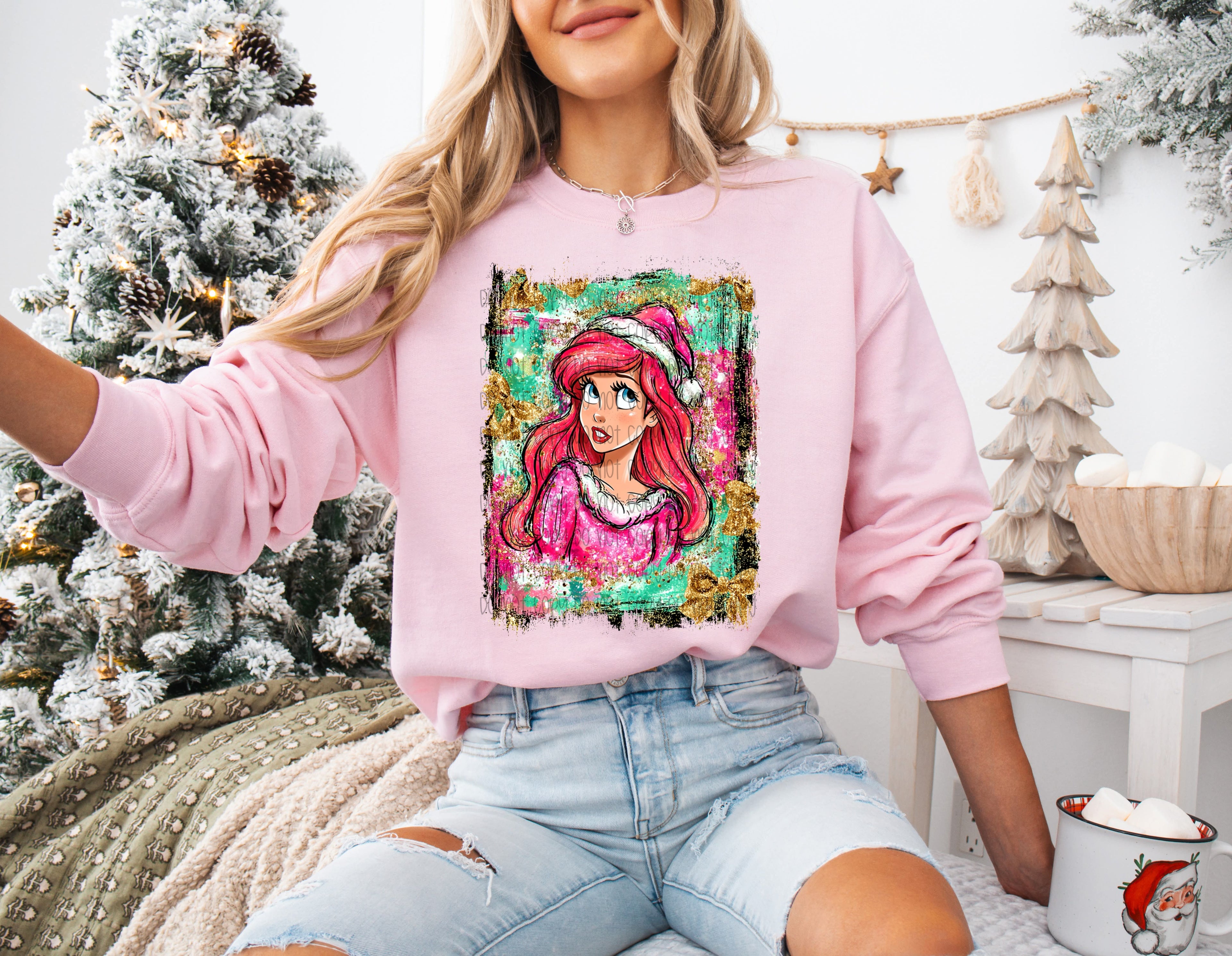 PRINCESS A CHRISTMAS SPIRIT DTF TRANSFERS