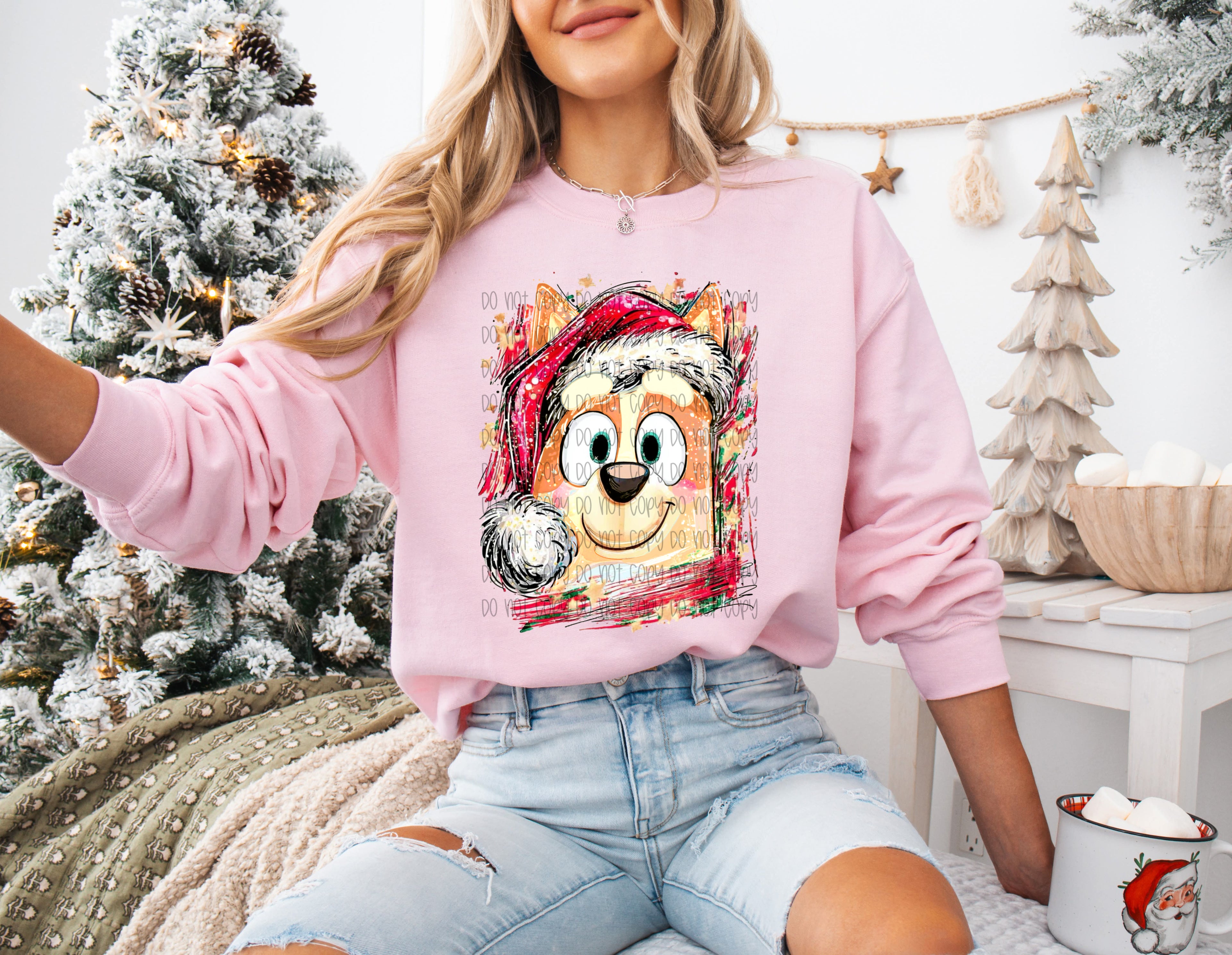 BLUE BNGO CHRISTMAS SPIRIT DTF TRANSFERS