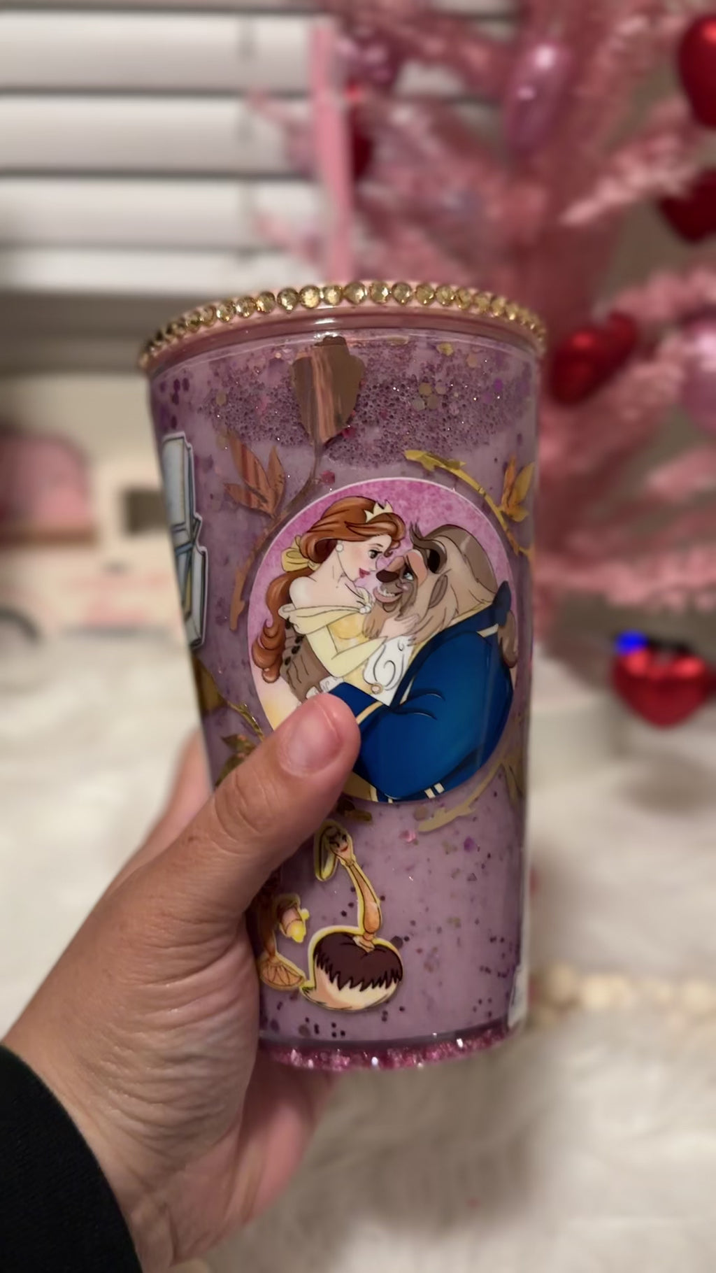 Yellow princess 16 oz Snowglobe